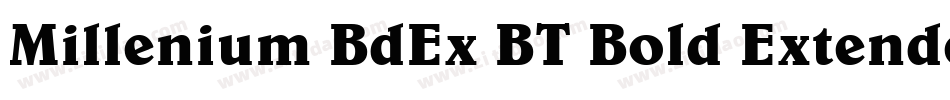 Millenium BdEx BT Bold Extended字体转换